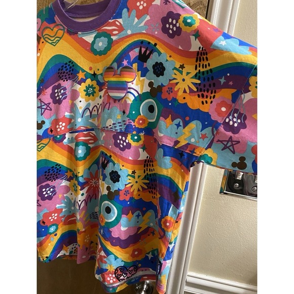 Disney Pride Mickey Mouse Spirit Jersey Size S Small LGBTQIA Disney World Colors - Picture 13 of 16
